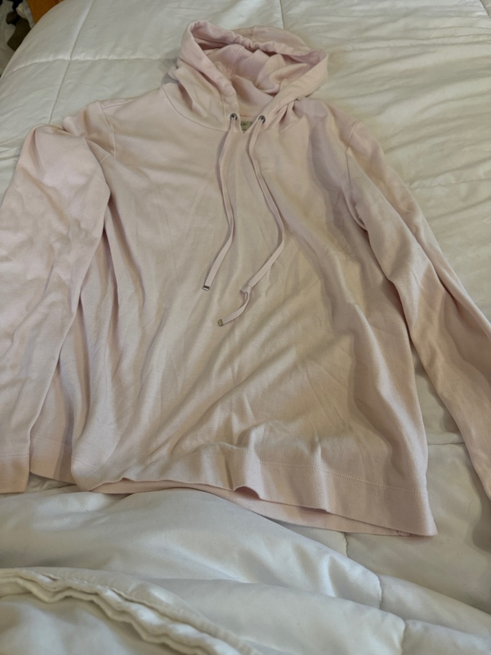 Banana Republic Light Pink Long-Sleeve Hoodie Tee Size L